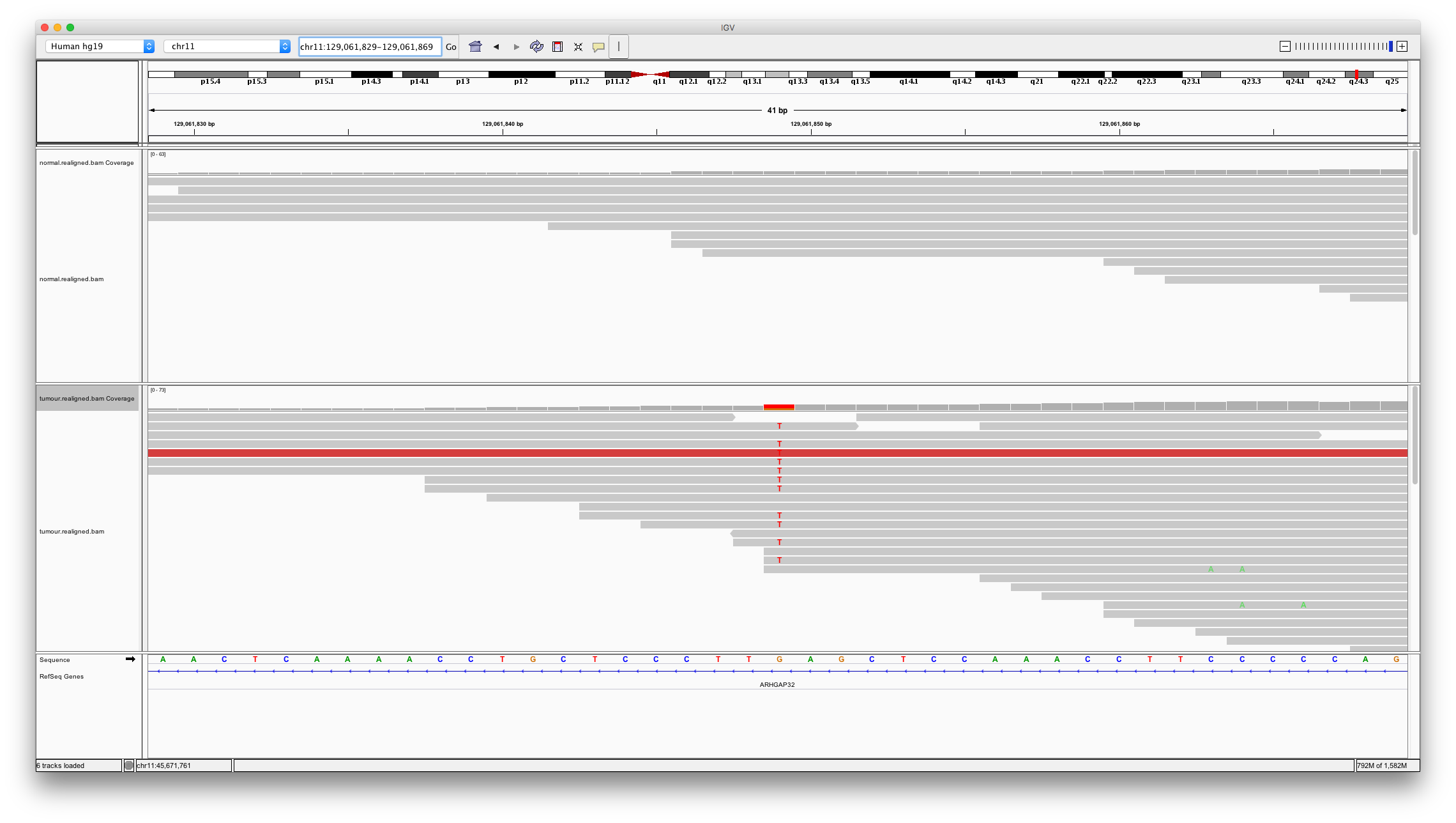 IGV Mutect Only Variant