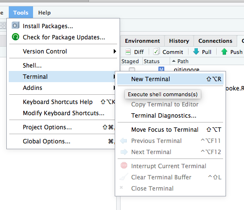 How to open terminal